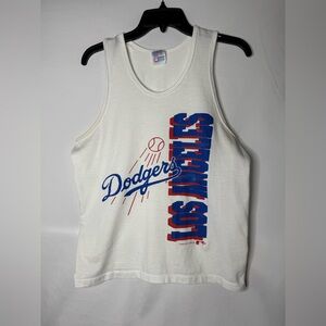 Vintage LA Dodgers Tank Top Mens M Made in USA 80s